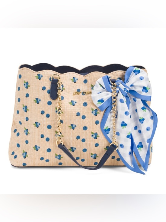 Betsey Johnson Handbags - NWT Betsey Johnson Blueberry Tote Bag w/ Blueberry Print Scarf